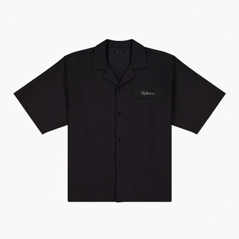 CURSIVE SHORT SLEEVE SHIRT - NOIR BLACK